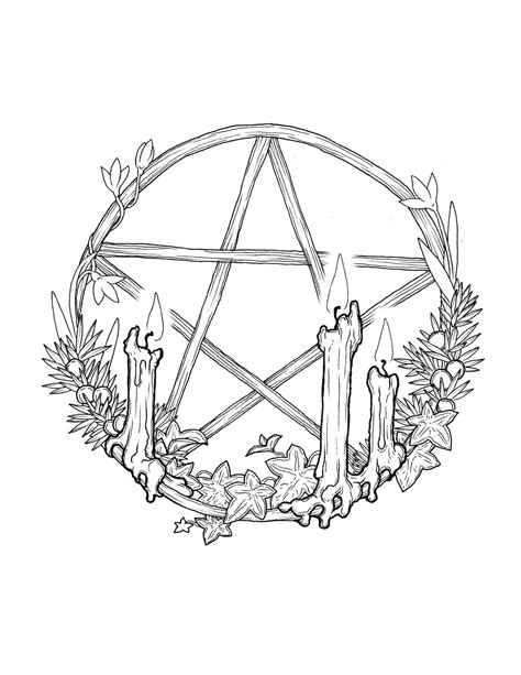 Experience the Beauty of Wiccan Yule through Art Coloring Pages